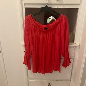 New with tags! Sanctuary off the shoulder top, L, fuchsia color, 100% rayon